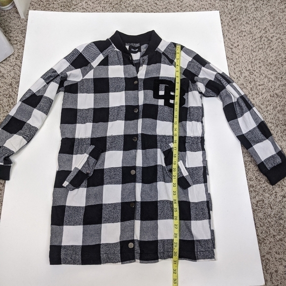 Do+Be Plaid Varsity Buffalo Plaid Shacket Sweater Coat - Picture 9 of 10